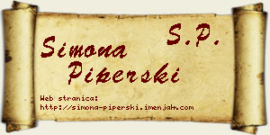 Simona Piperski vizit kartica